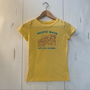 Yellow pacific wave graphic tee!